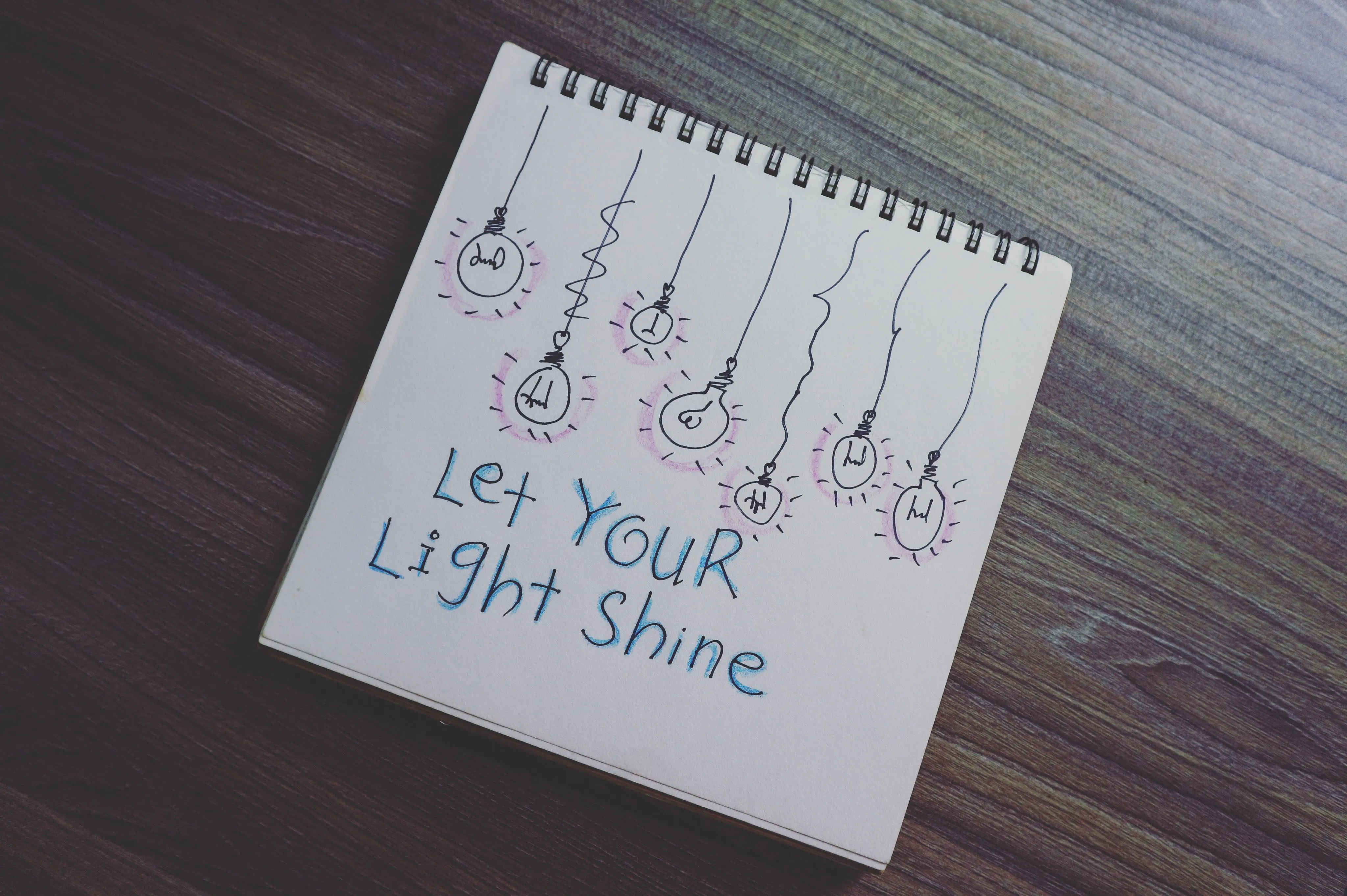 Block with text: 'Let your light shine'